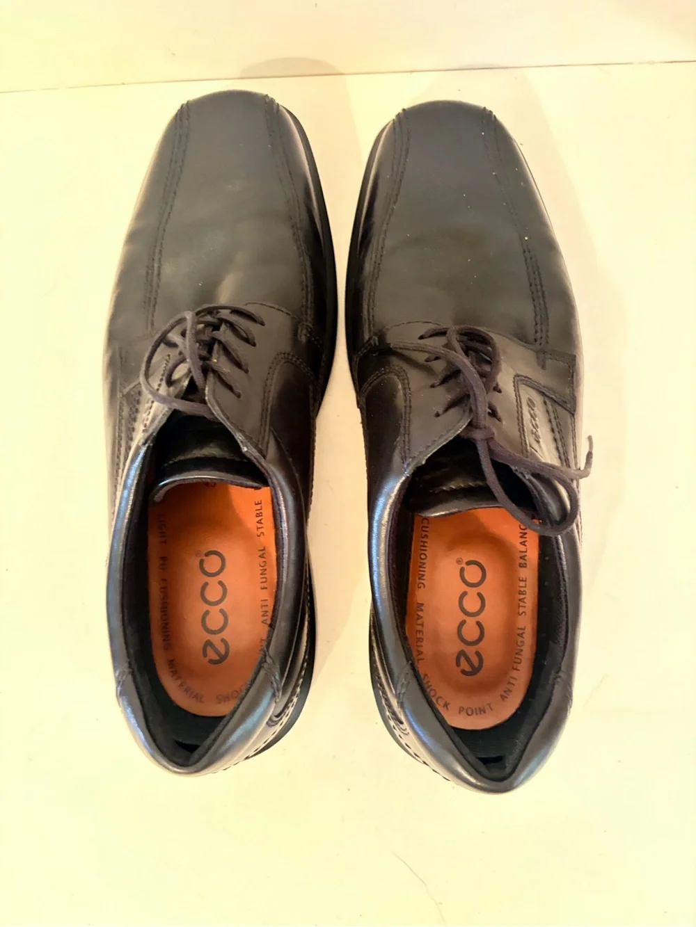 Ecco Black Leather Helsinki Oxford Comfort Dress Shoes